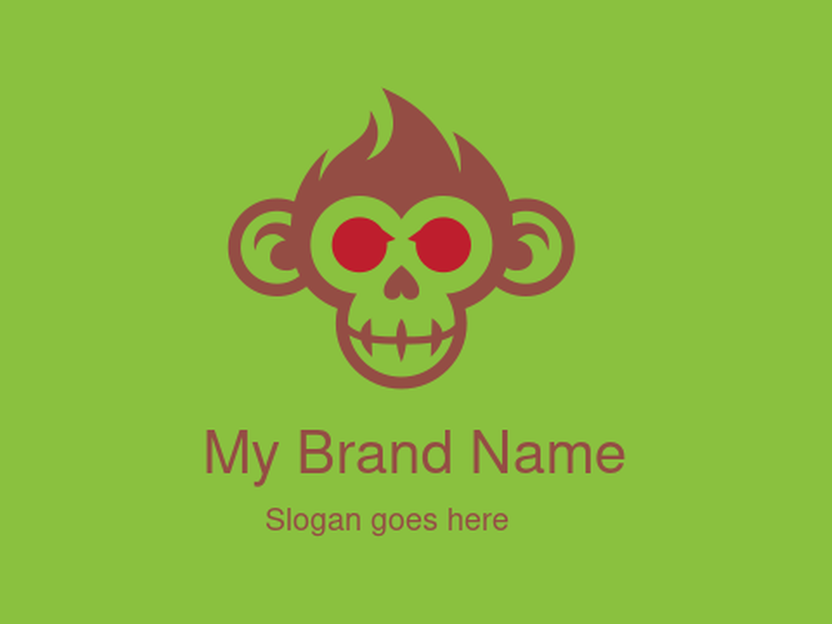 Fierce Monkey Logo – Edgy Mascot for Esports Teams, Streetwear, Gaming, Extreme Sports, and Beverage Brands